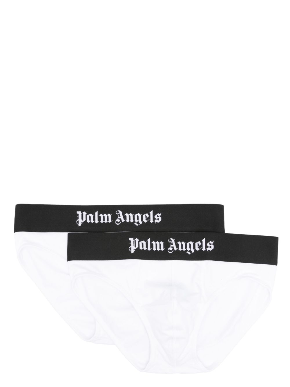 Palm Angels logo-print briefs (pack of two) - White von Palm Angels