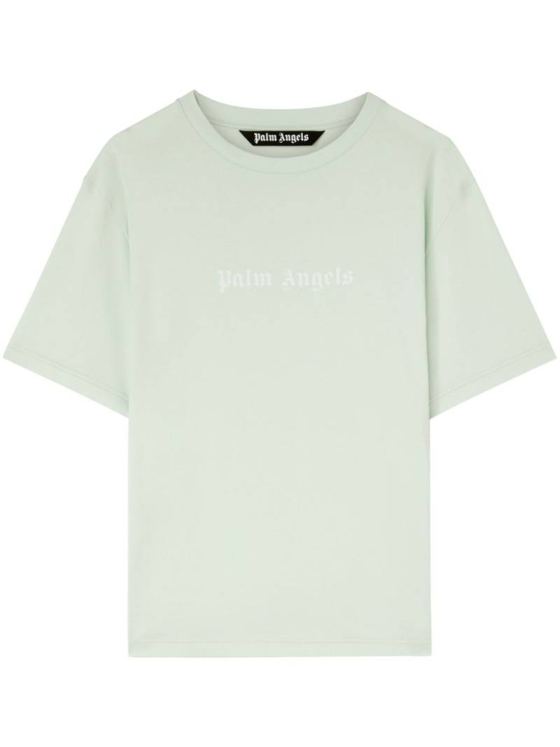 Palm Angels logo-print cotton T-shirt - Green von Palm Angels