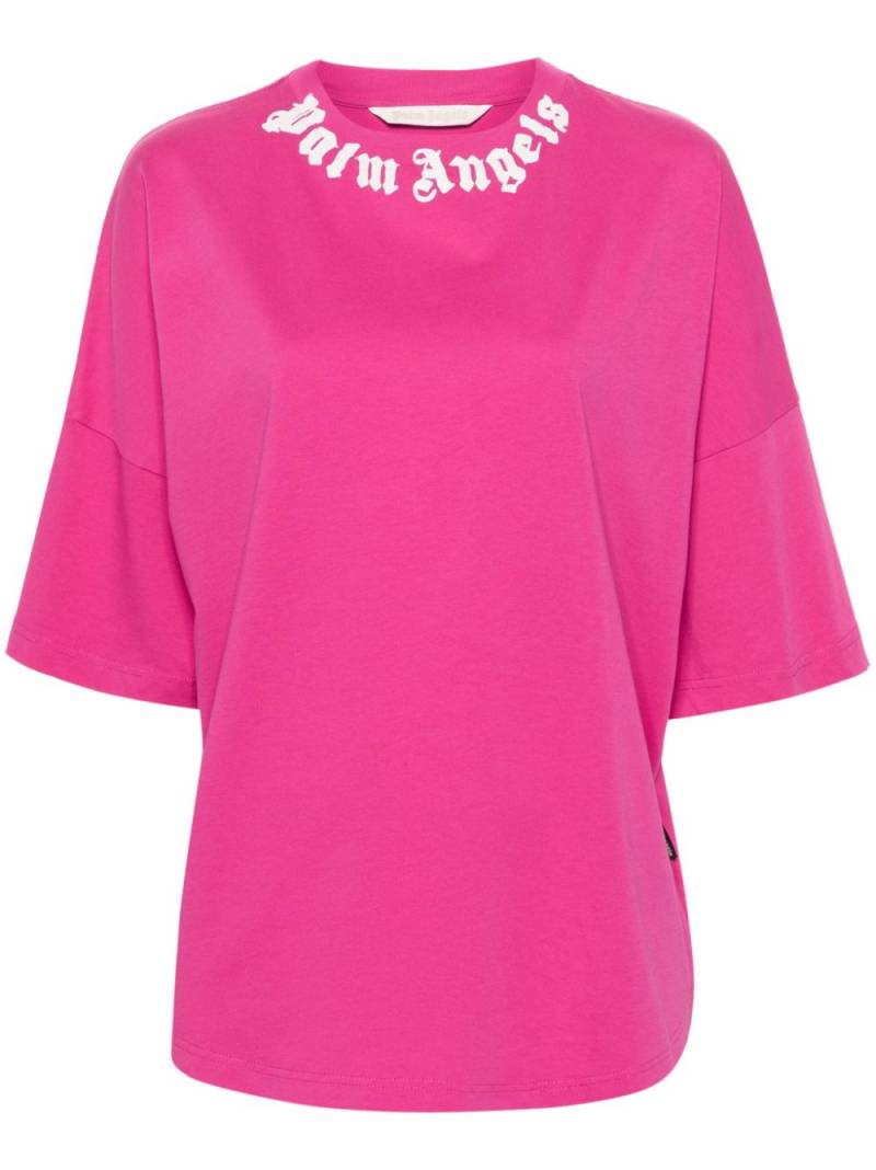 Palm Angels logo-print cotton T-shirt - Pink von Palm Angels