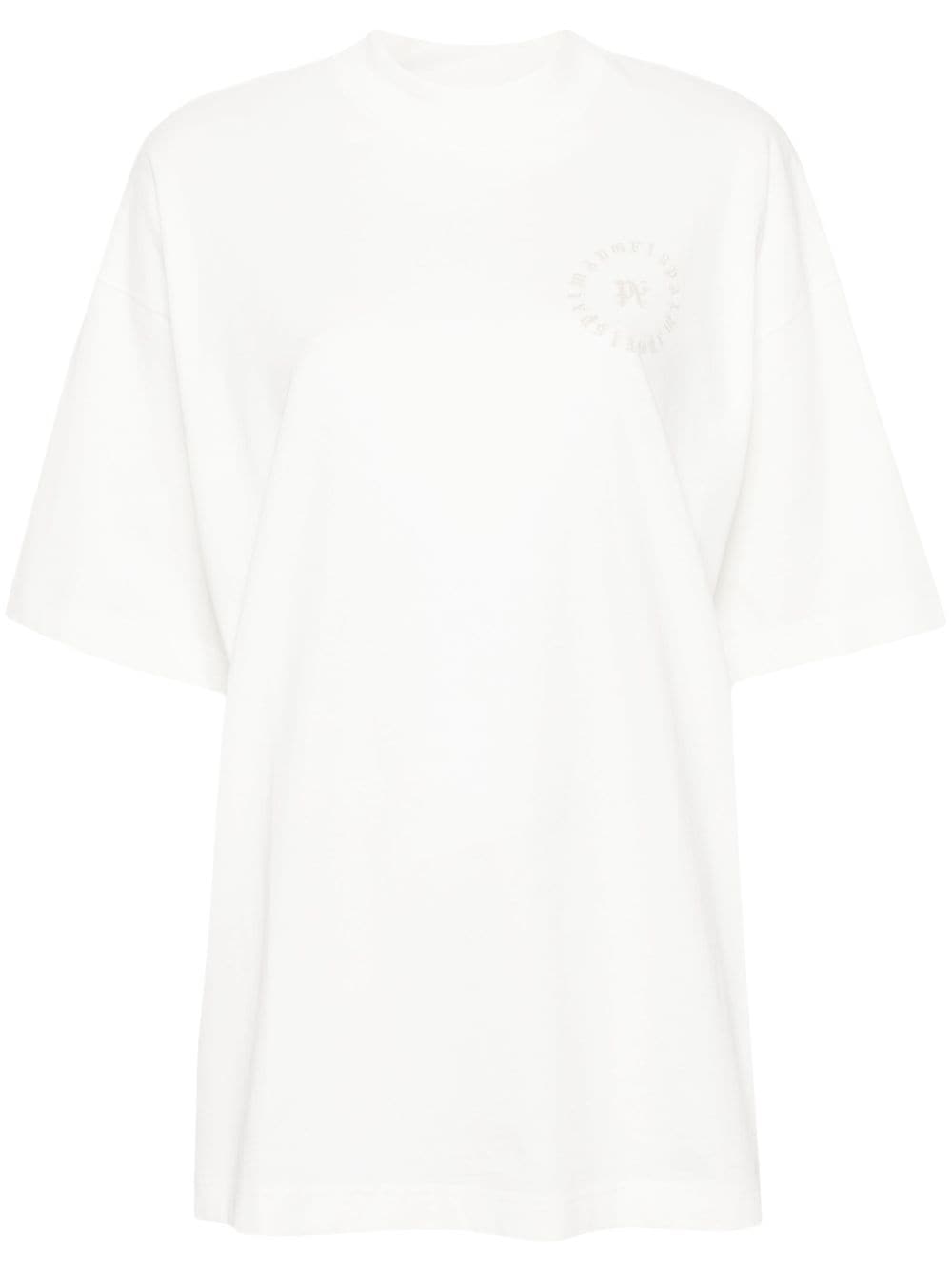 Palm Angels logo-print cotton T-shirt - White von Palm Angels