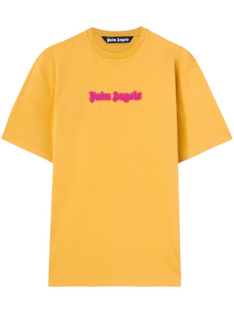 Palm Angels logo-print cotton T-shirt - Yellow von Palm Angels