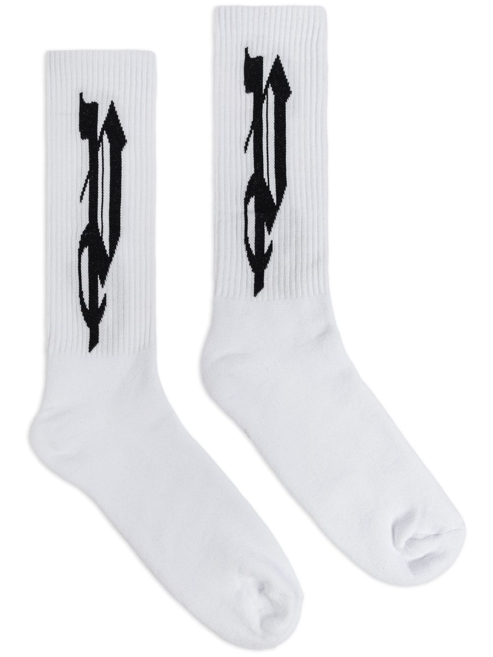 Palm Angels logo-print cotton-blend socks - White von Palm Angels