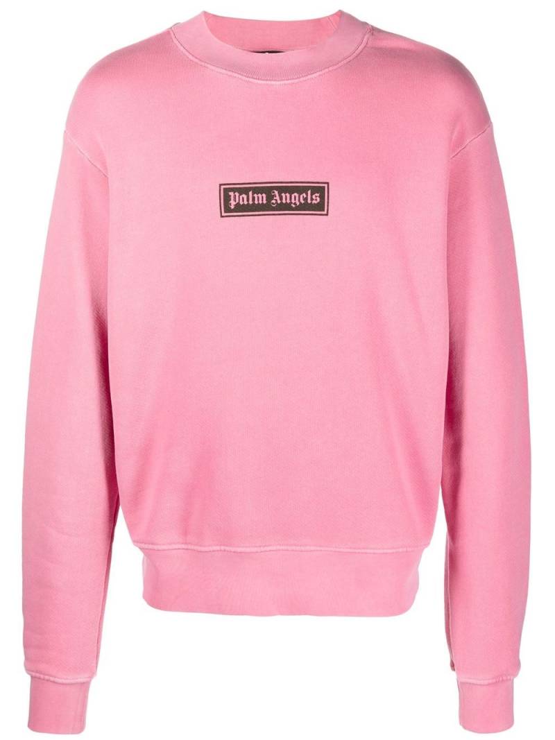 Palm Angels logo-print cotton sweatshirt - Pink von Palm Angels