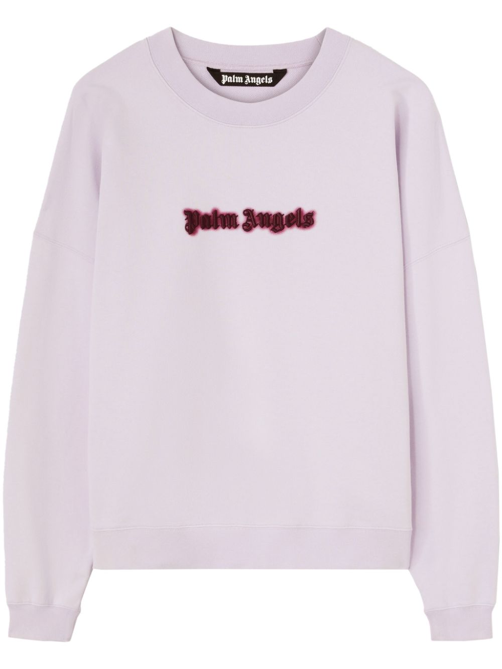 Palm Angels logo-print cotton sweatshirt - Purple von Palm Angels