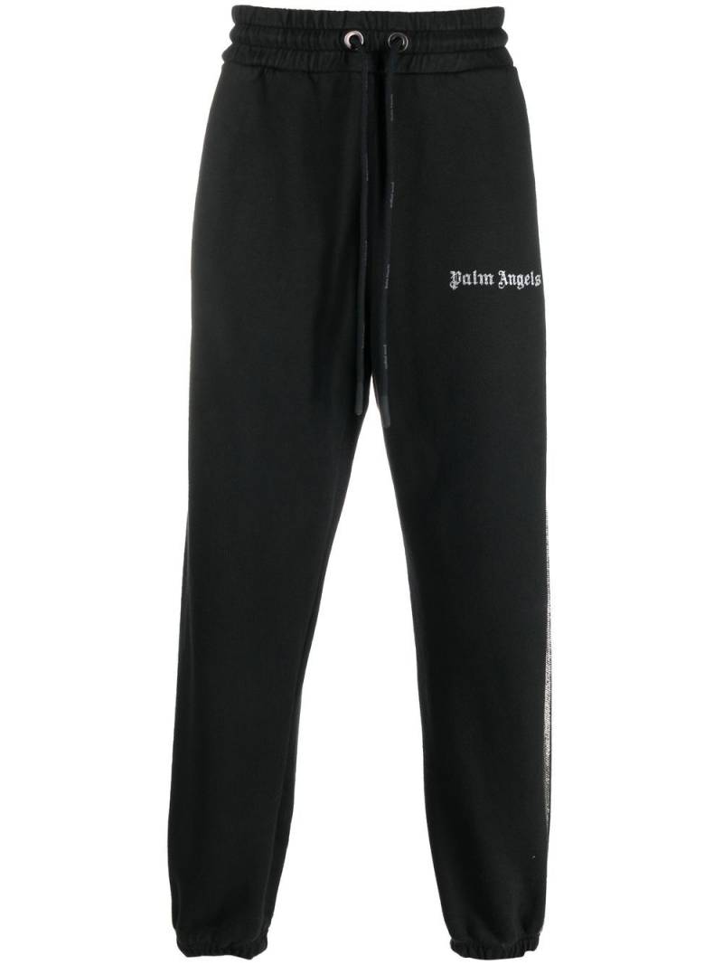 Palm Angels logo-print cotton track pants - Black von Palm Angels