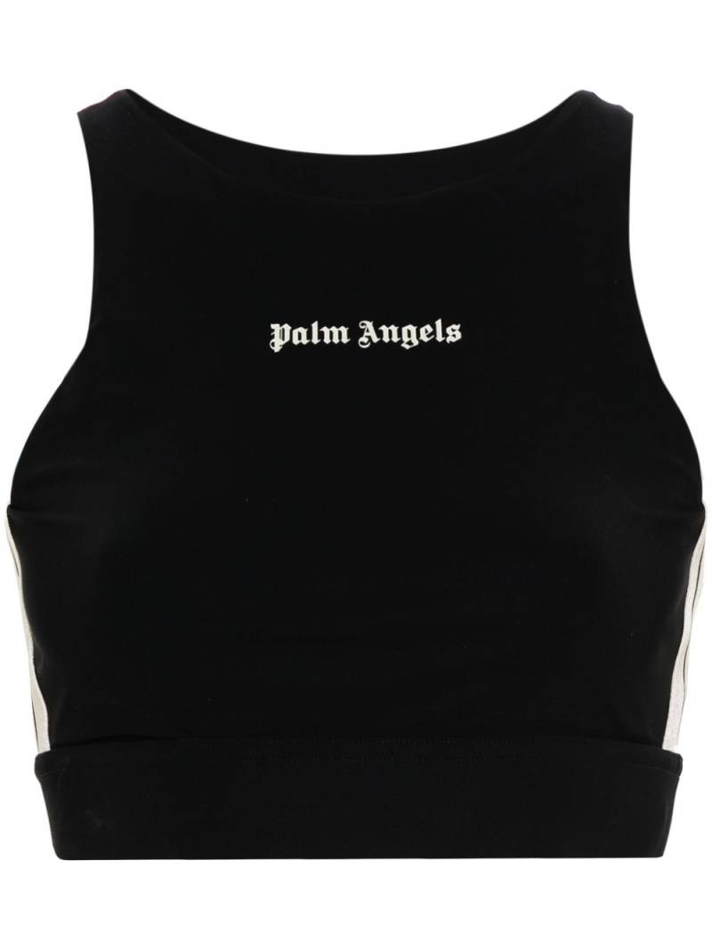 Palm Angels logo-print performance top - White von Palm Angels