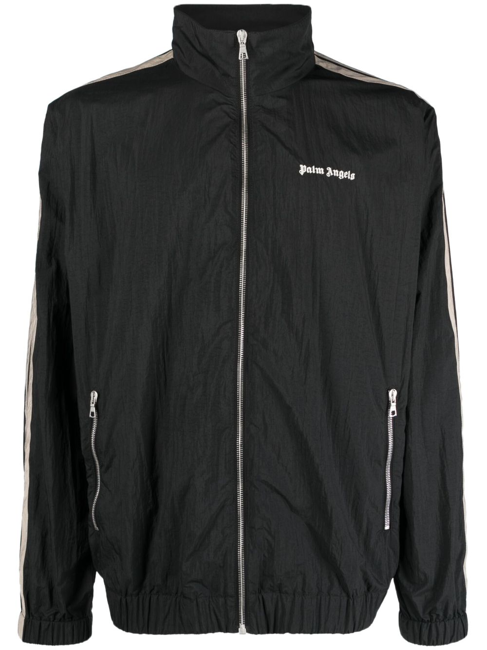 Palm Angels logo-print side-stripe track jacket - Black von Palm Angels