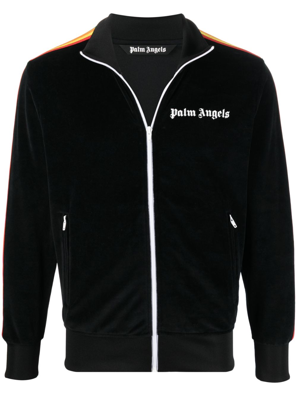 Palm Angels logo-print track jacket - Black von Palm Angels