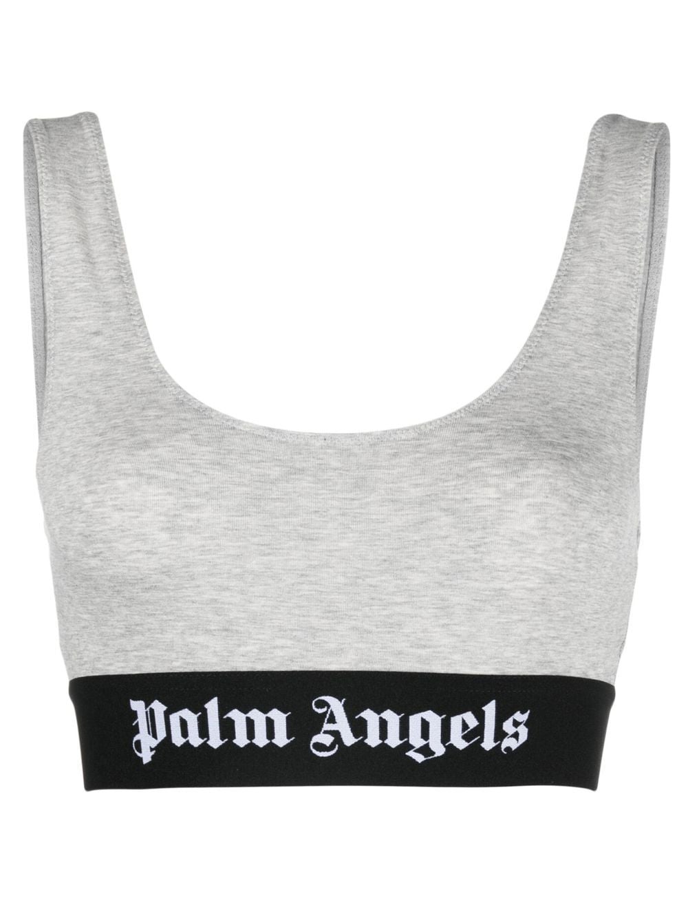 Palm Angels logo-trim bra - Grey von Palm Angels