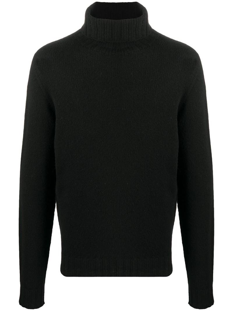 Palm Angels logo turtleneck jumper - Black von Palm Angels