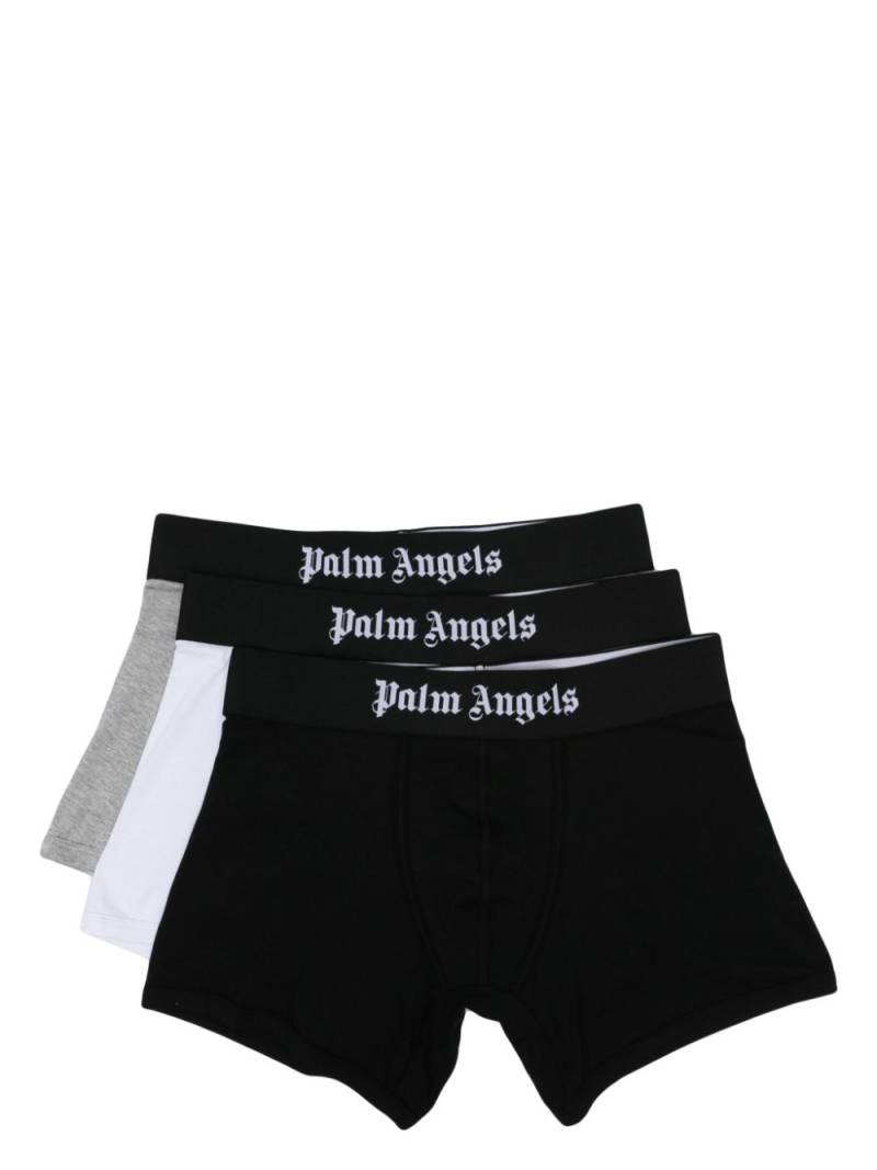 Palm Angels logo-waistband boxers (pack of 3) - Black von Palm Angels