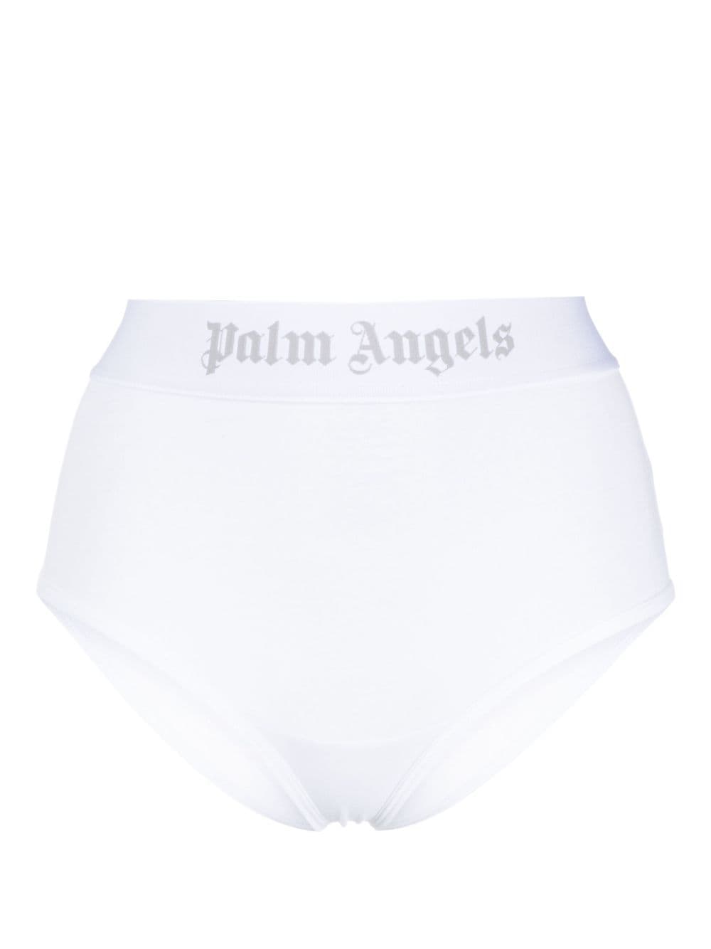 Palm Angels logo-waistband cotton briefs - White von Palm Angels