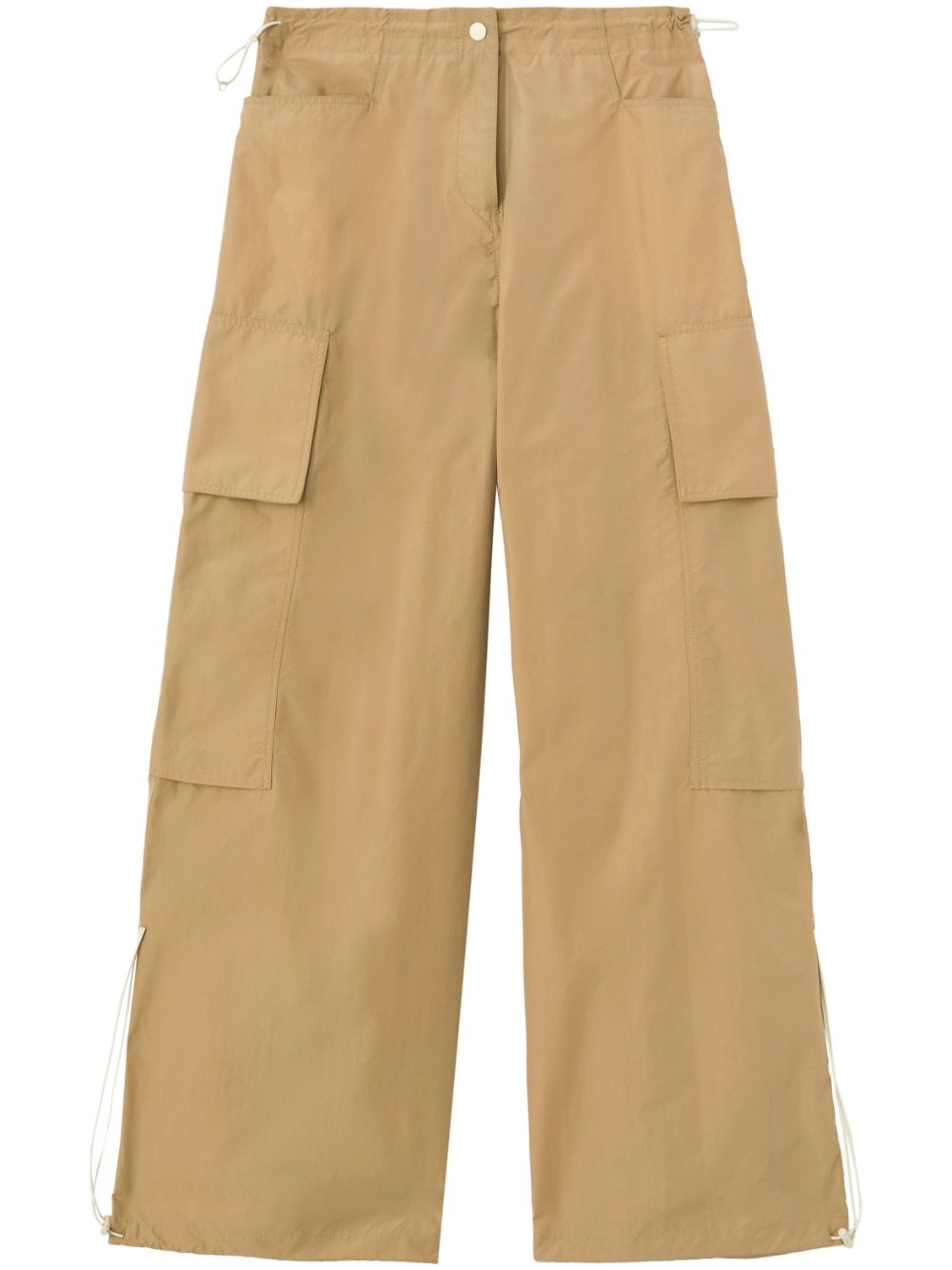 Palm Angels low-rise wide-leg parachute trousers - Neutrals von Palm Angels