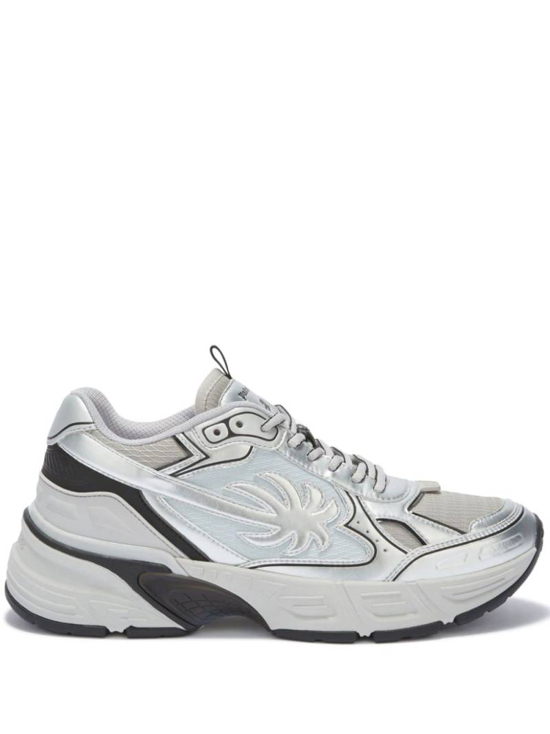 Palm Angels metallic-effect panelled sneakers - Grey von Palm Angels