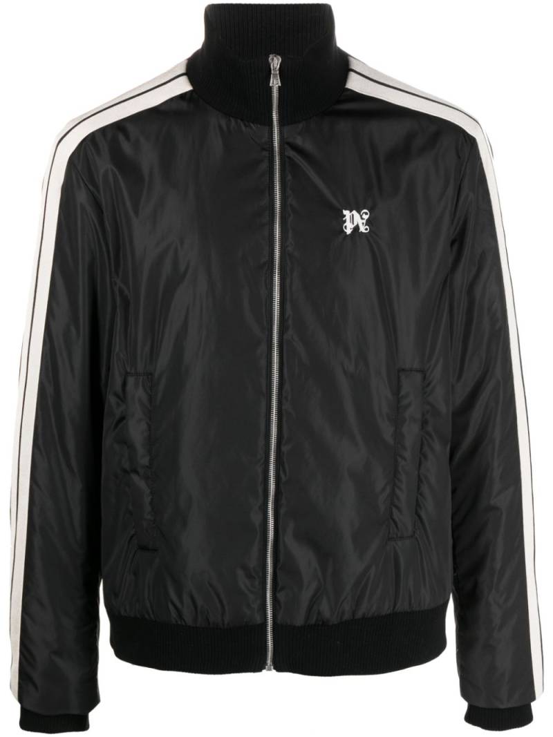 Palm Angels monogram-embroidered padded bomber jacket - Black von Palm Angels