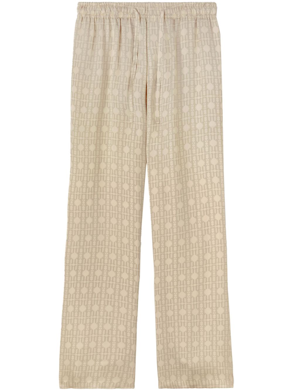 Palm Angels monogram-jacquard wide-leg trousers - Neutrals von Palm Angels