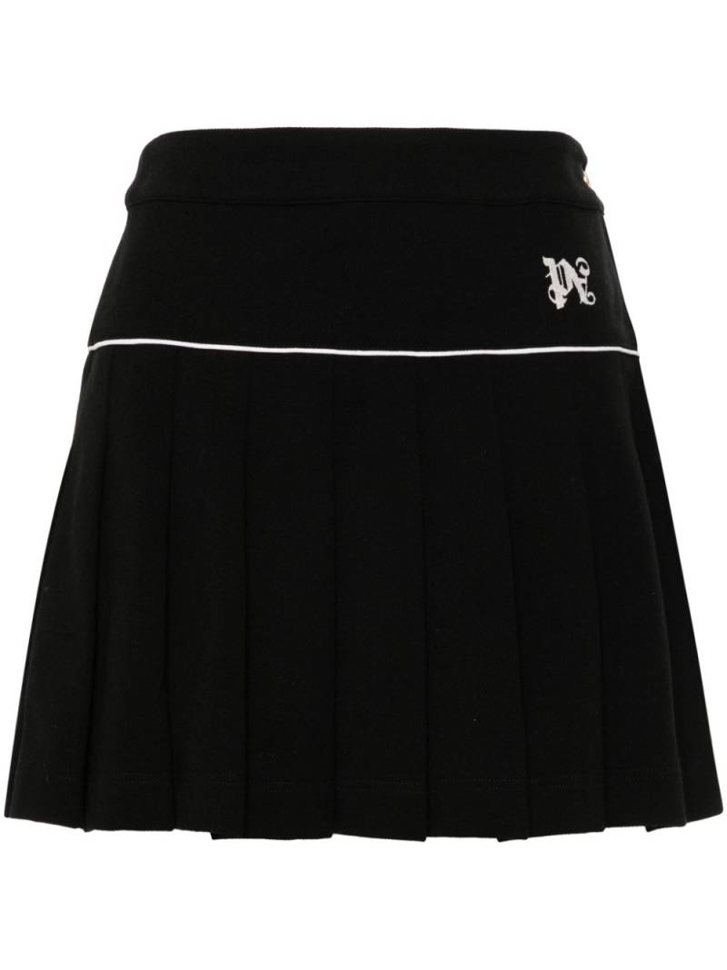 Palm Angels monogram pleated skirt - Black von Palm Angels