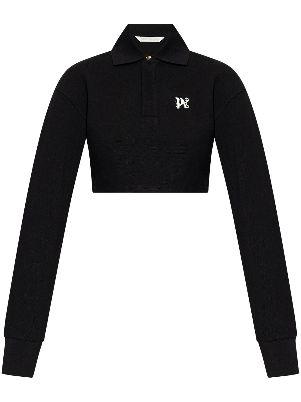 Palm Angels monogram polo top - Black von Palm Angels