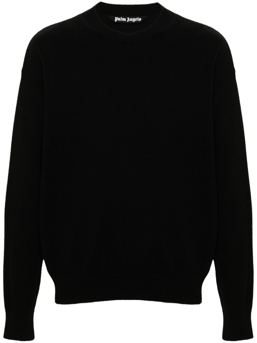 Palm Angels monogram-print crew-neck jumper - Black von Palm Angels