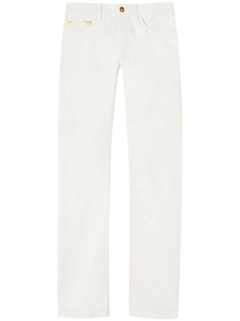 Palm Angels monogram straight-leg jeans - White von Palm Angels