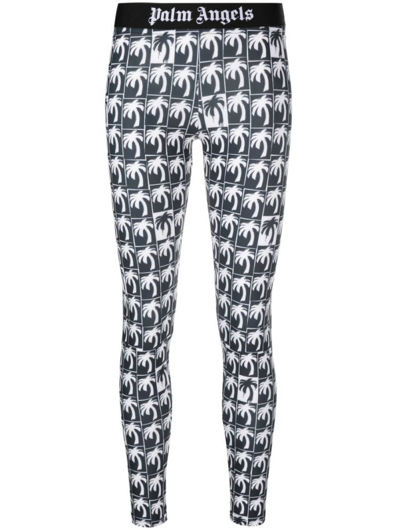 Palm Angels palm-print leggings - Black von Palm Angels