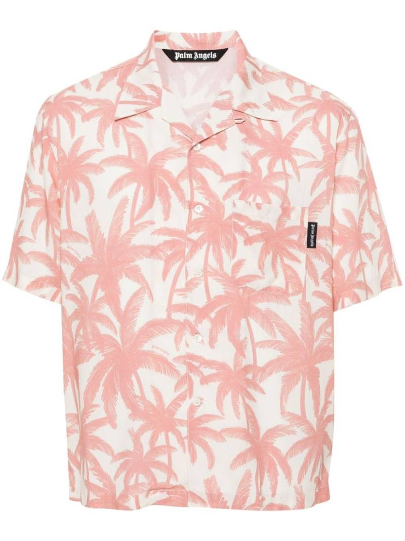 Palm Angels palm-tree print shirt - Pink von Palm Angels