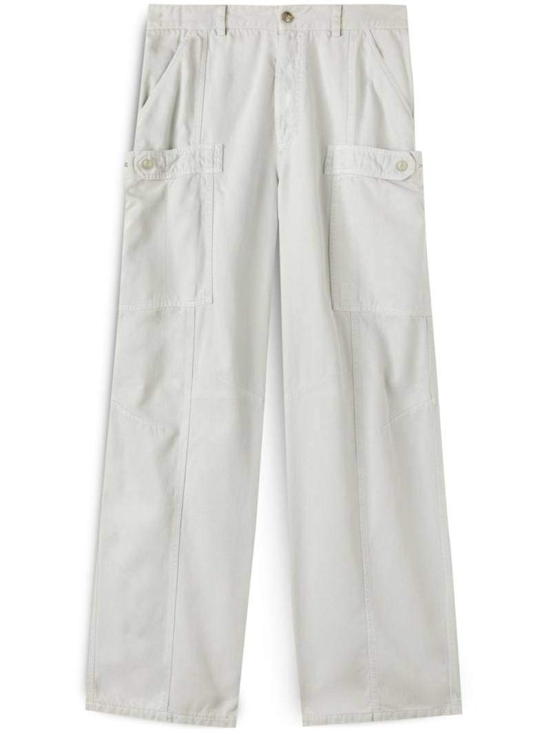 Palm Angels patch-pocket wide-leg trousers - Grey von Palm Angels