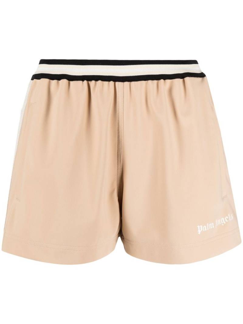 Palm Angels side stripe track shorts - Neutrals von Palm Angels