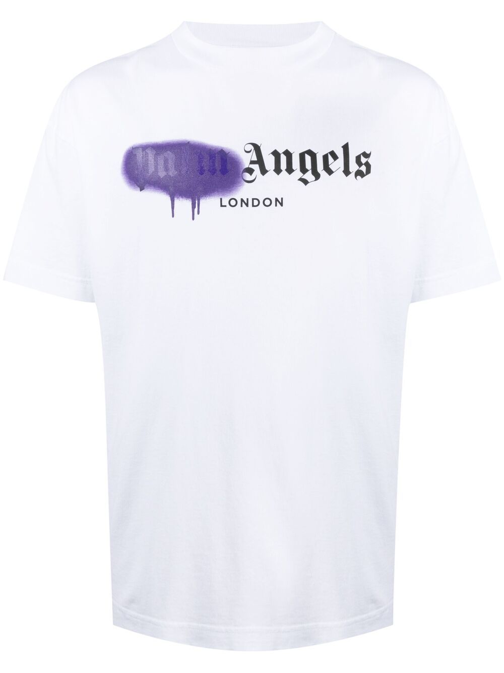 Palm Angels spray paint-print T-shirt - White von Palm Angels