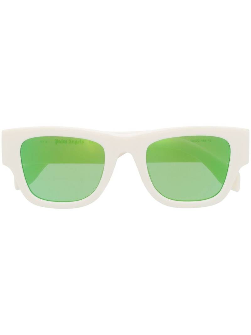 Palm Angels Eyewear square-frame mirrored sunglasses - White von Palm Angels Eyewear