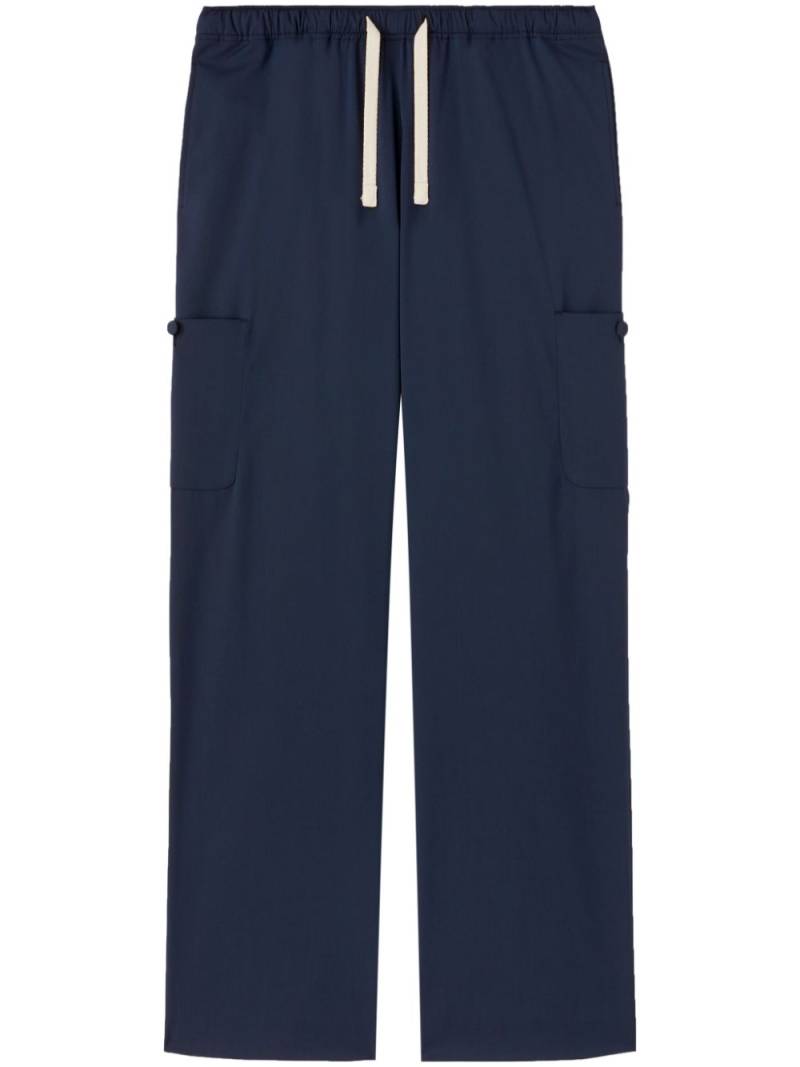 Palm Angels twill loose-fit trousers - Blue von Palm Angels