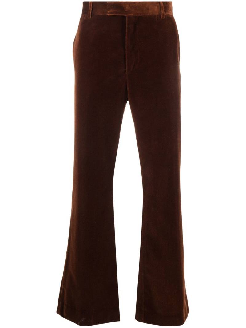 Palm Angels velvet tailored trousers - Brown von Palm Angels