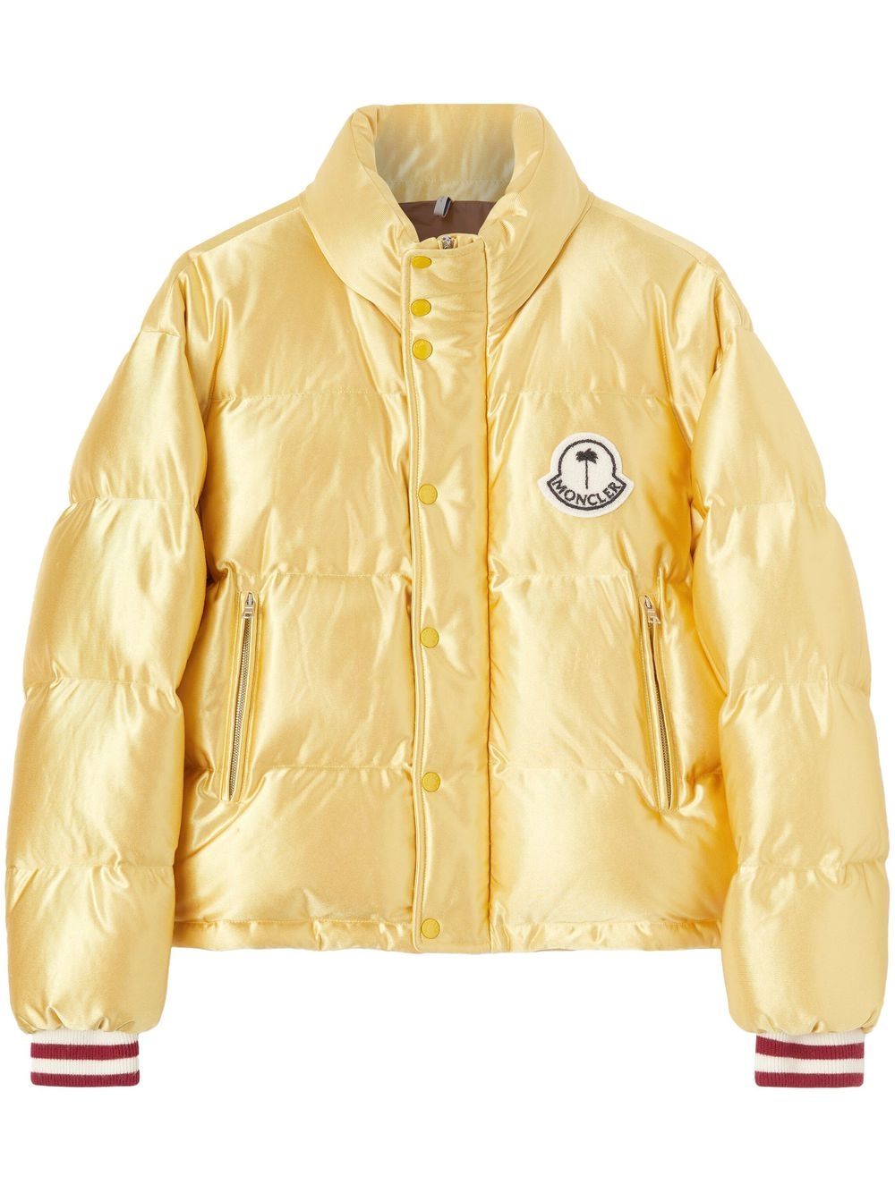 Palm Angels x Moncler Keon puffer jacket - Gold von Palm Angels