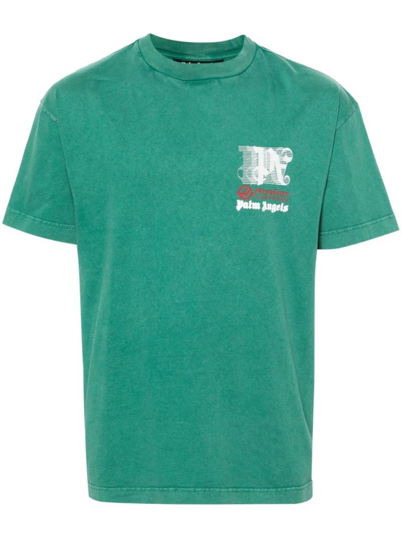 Palm Angels x MoneyGram Haas F1 cotton T-shirt - Green von Palm Angels