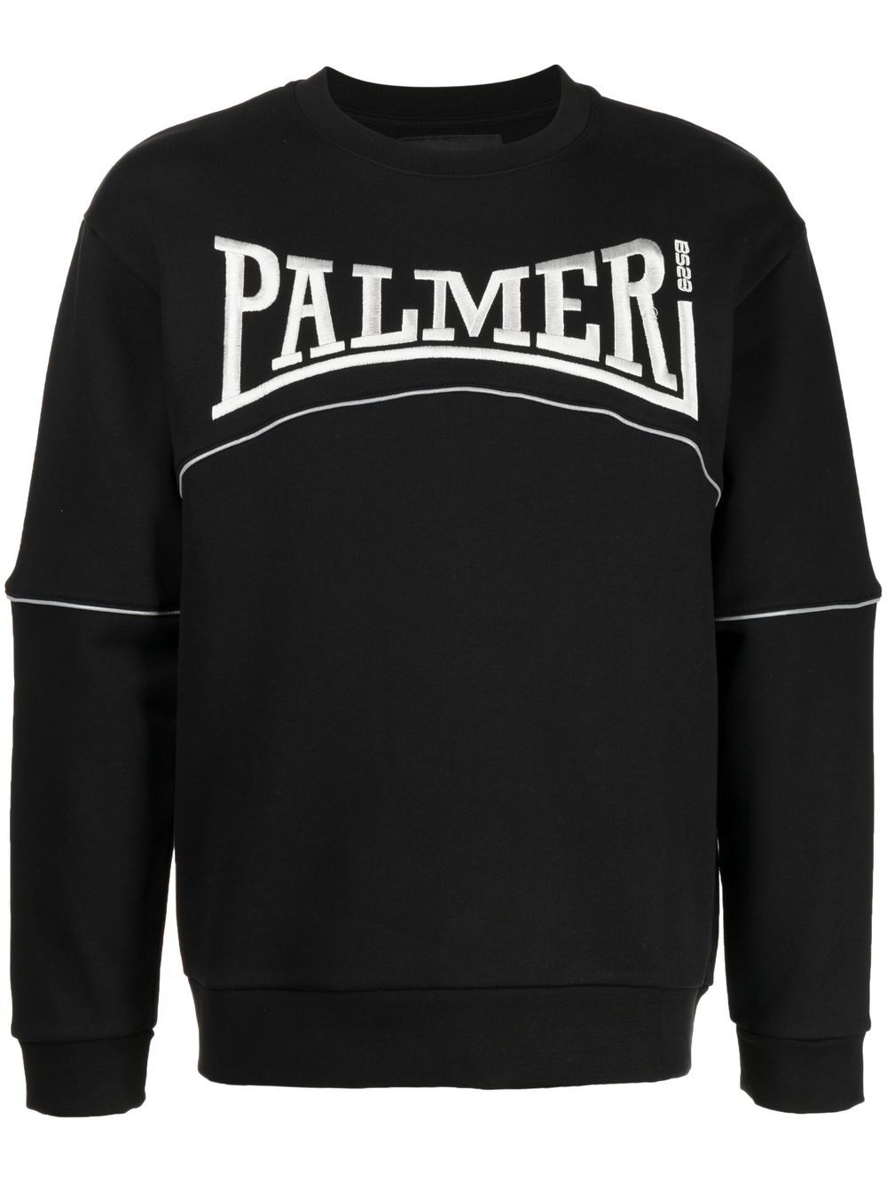 Palmer logo-embroidered organic cotton sweatshirt - Black von Palmer