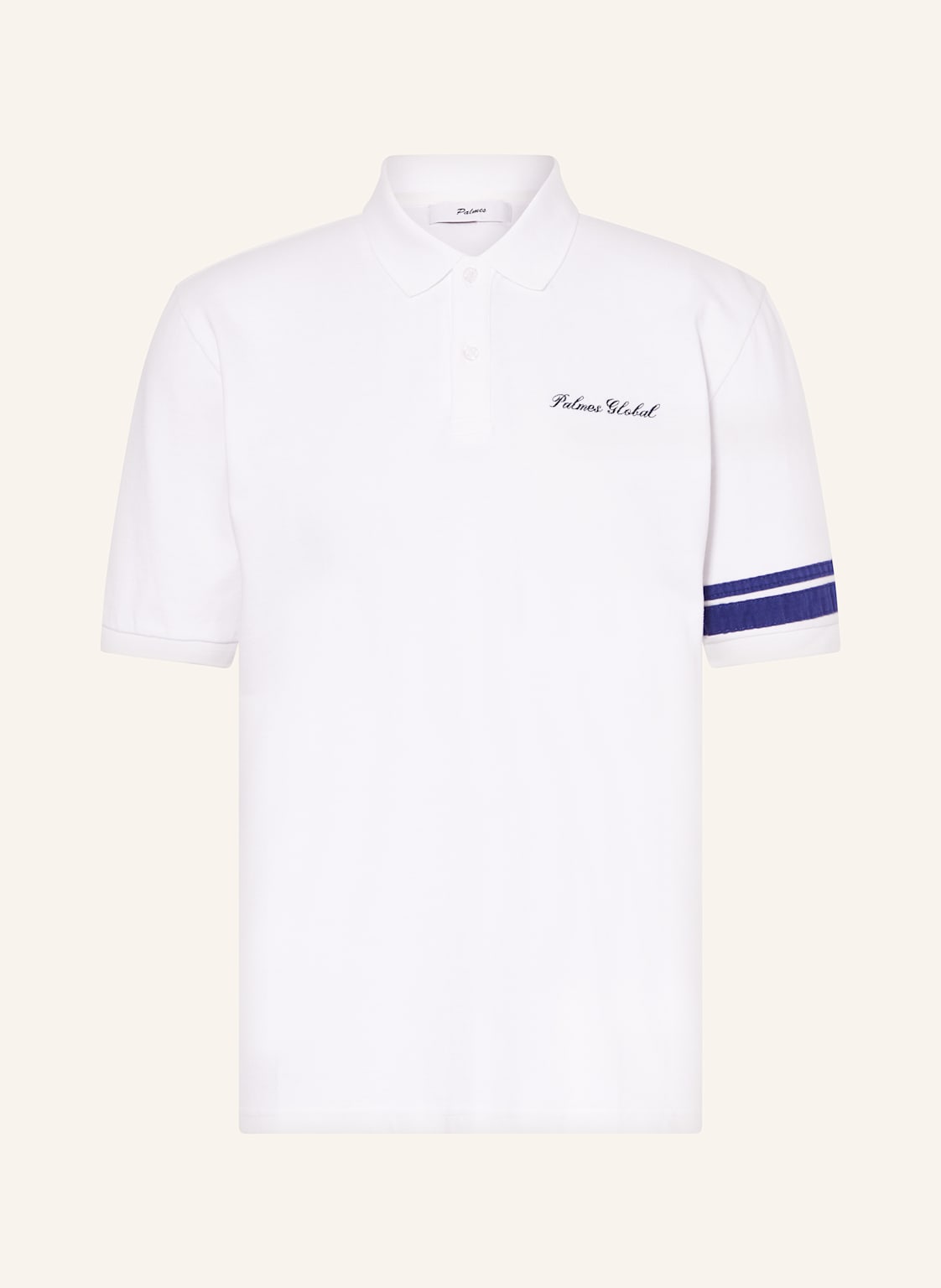 Palmes Piqué-Poloshirt Global weiss Palmes Piqué-Poloshirt Global weiss von Palmes