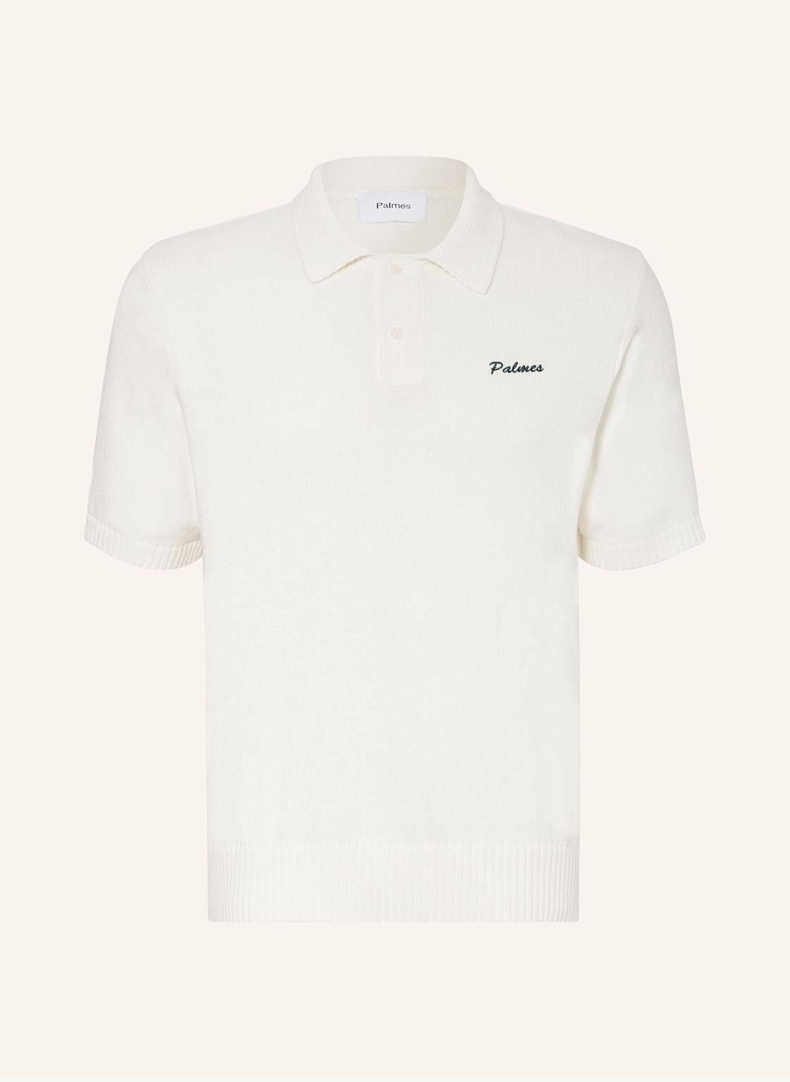 Palmes Strick-Poloshirt Marco weiss von Palmes