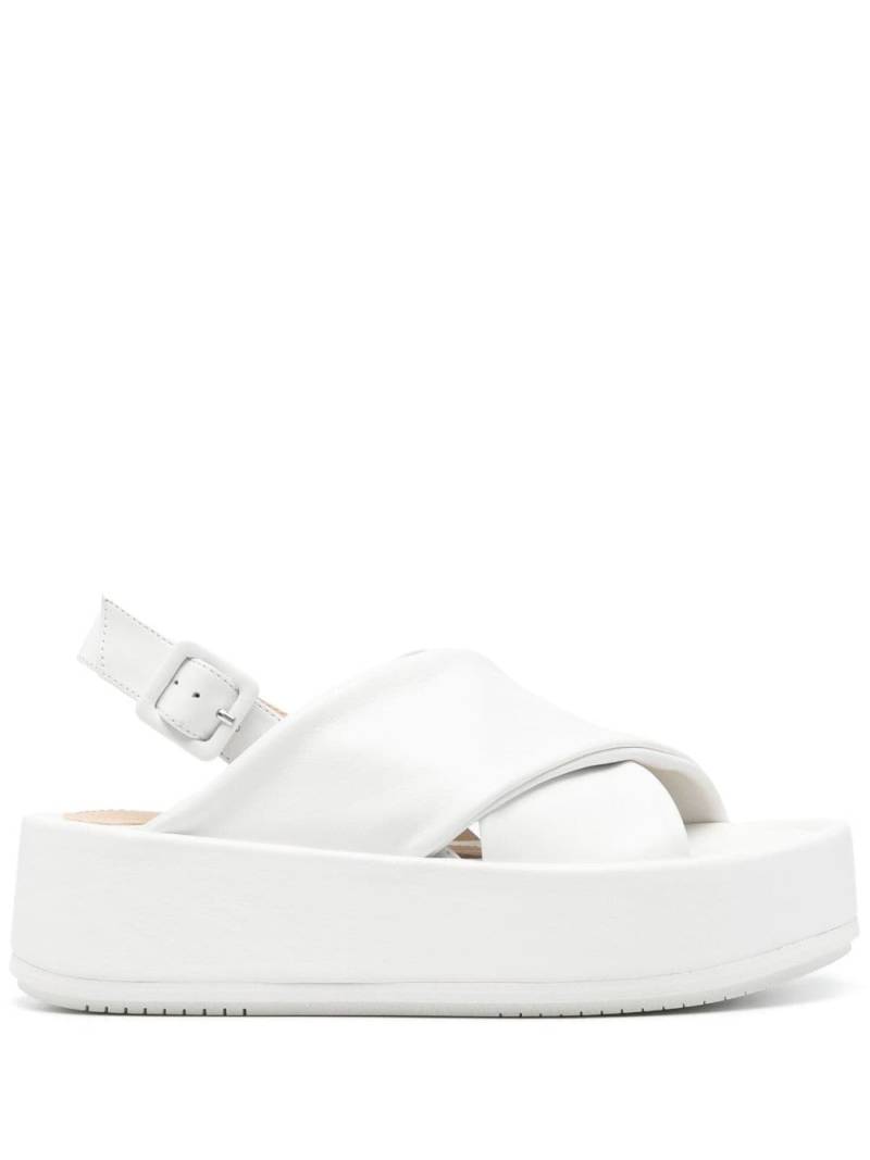 Paloma Barceló Basima leather platform sandals - White von Paloma Barceló