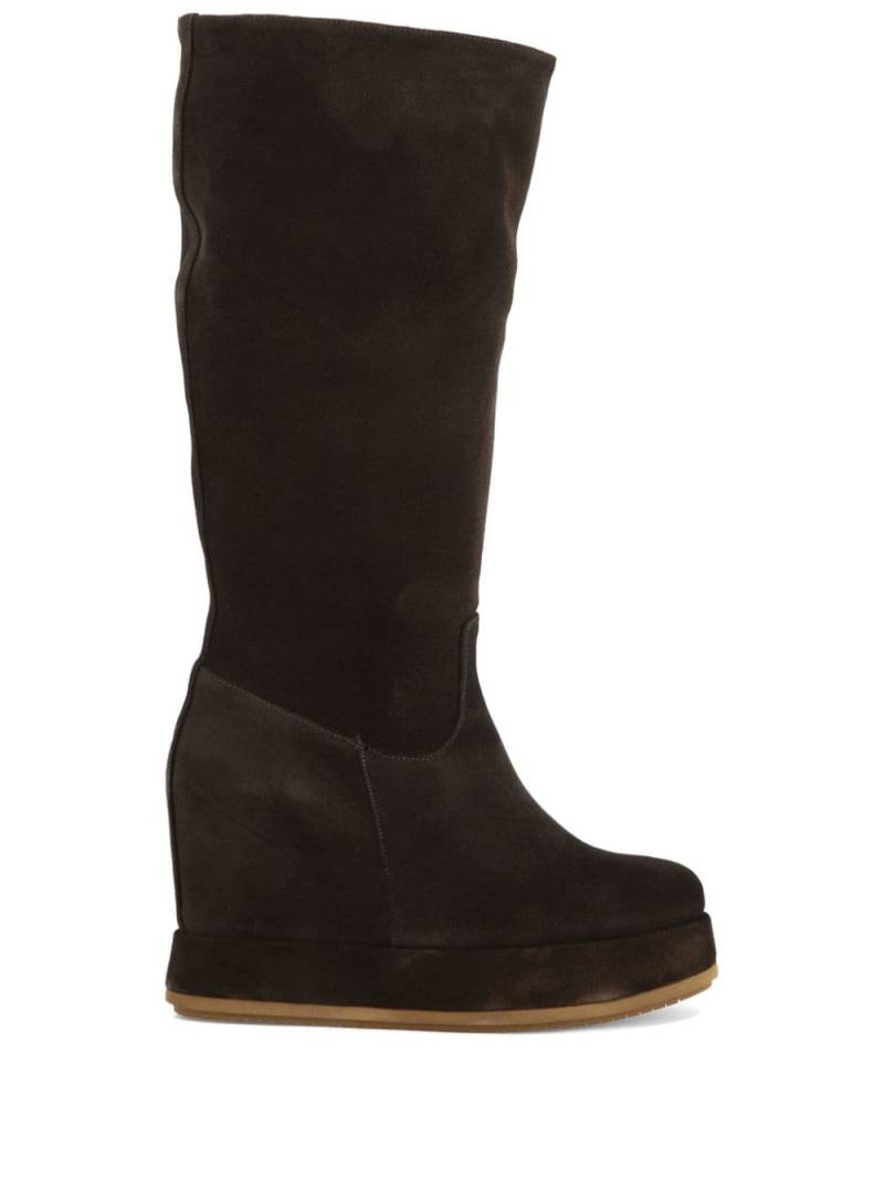 Paloma Barceló Kara suede wedge-heel boots - Brown von Paloma Barceló