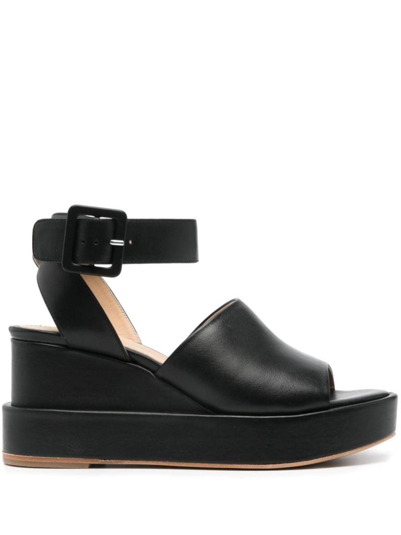 Paloma Barceló Luna 75mm leather platform sandals - Black von Paloma Barceló