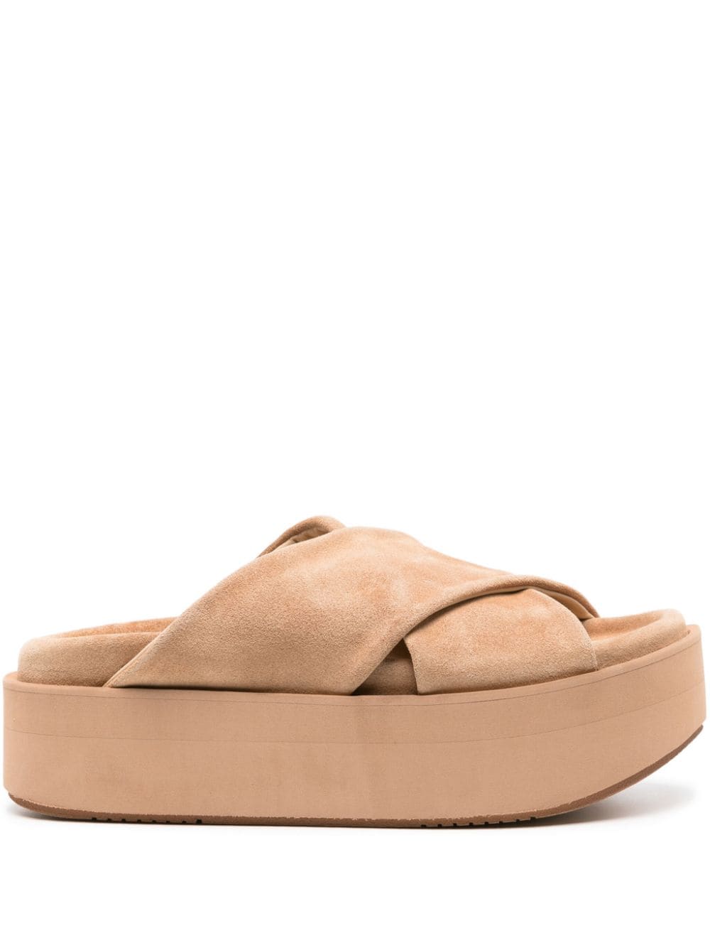 Paloma Barceló Maeva platform suede sandals - Neutrals von Paloma Barceló