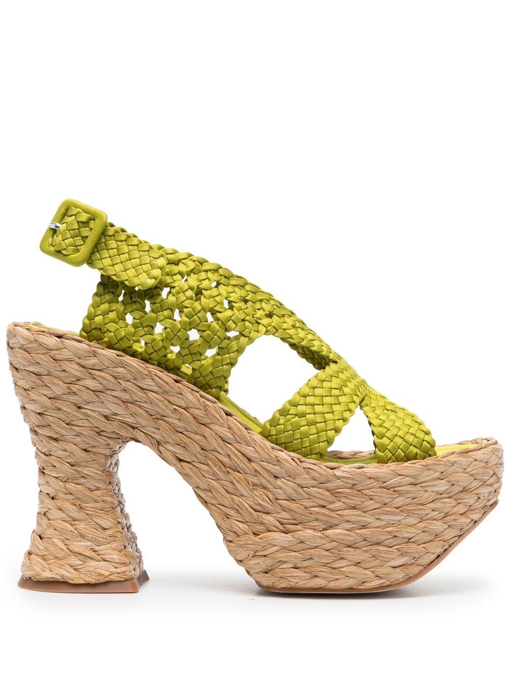 Paloma Barceló interwoven slingback strap sandals - Green von Paloma Barceló