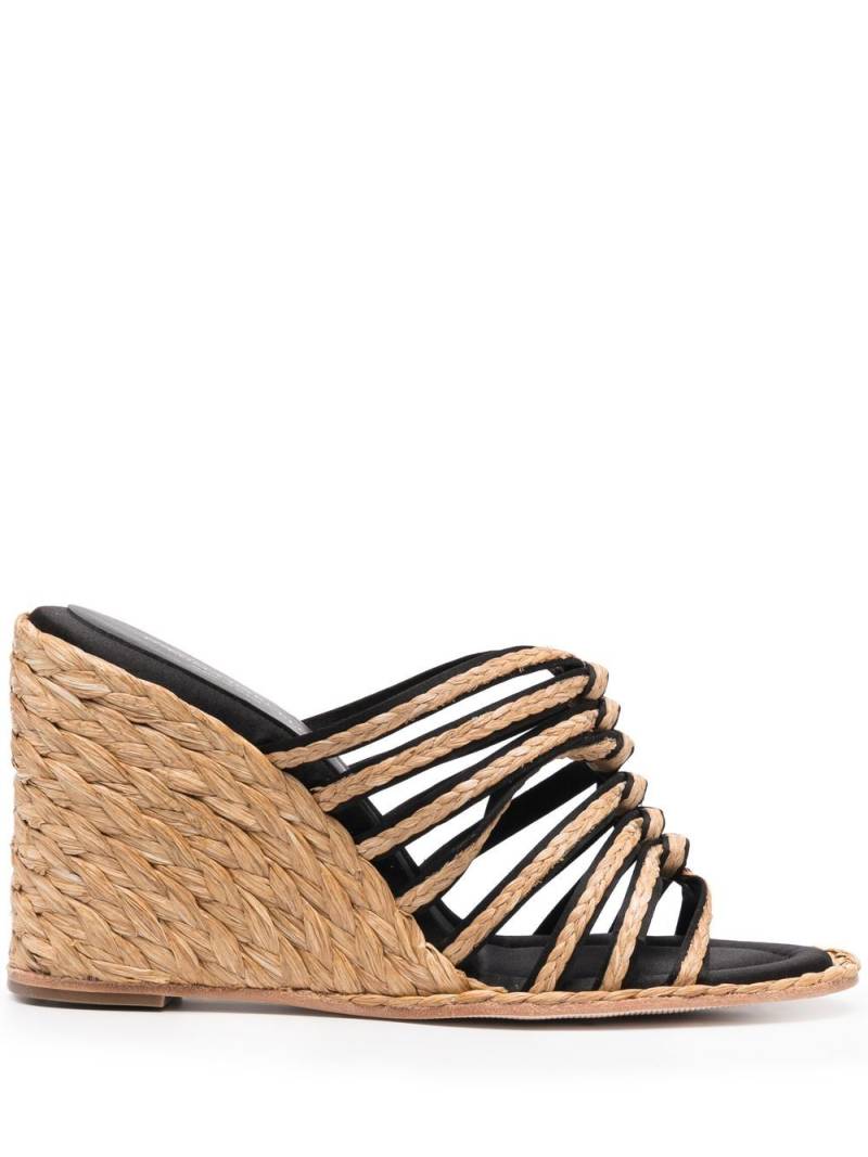 Paloma Barceló raffia open-toe sandals - Neutrals von Paloma Barceló