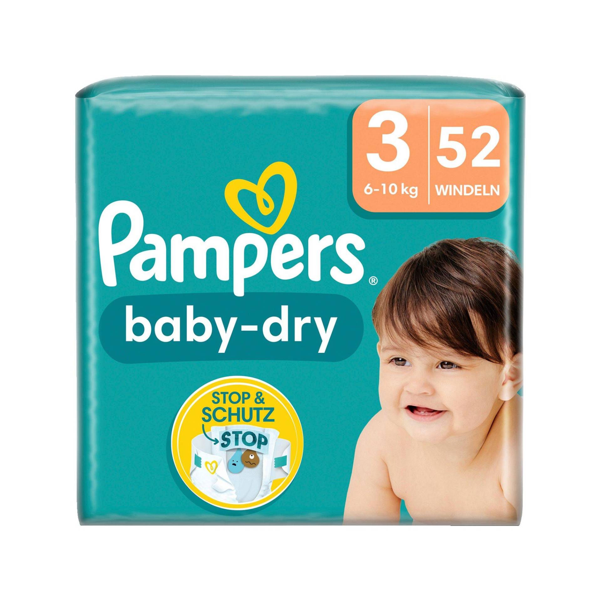 Baby-dry Grösse 3, Sparpack Damen  52STK von Pampers