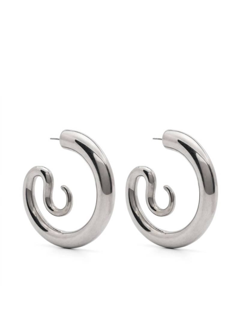 Panconesi extra large Serpent hoop earrings - Silver von Panconesi