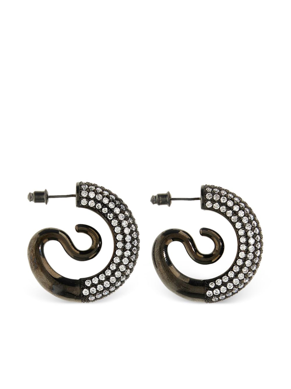 Panconesi rhinestone-embellished earrings - Black von Panconesi