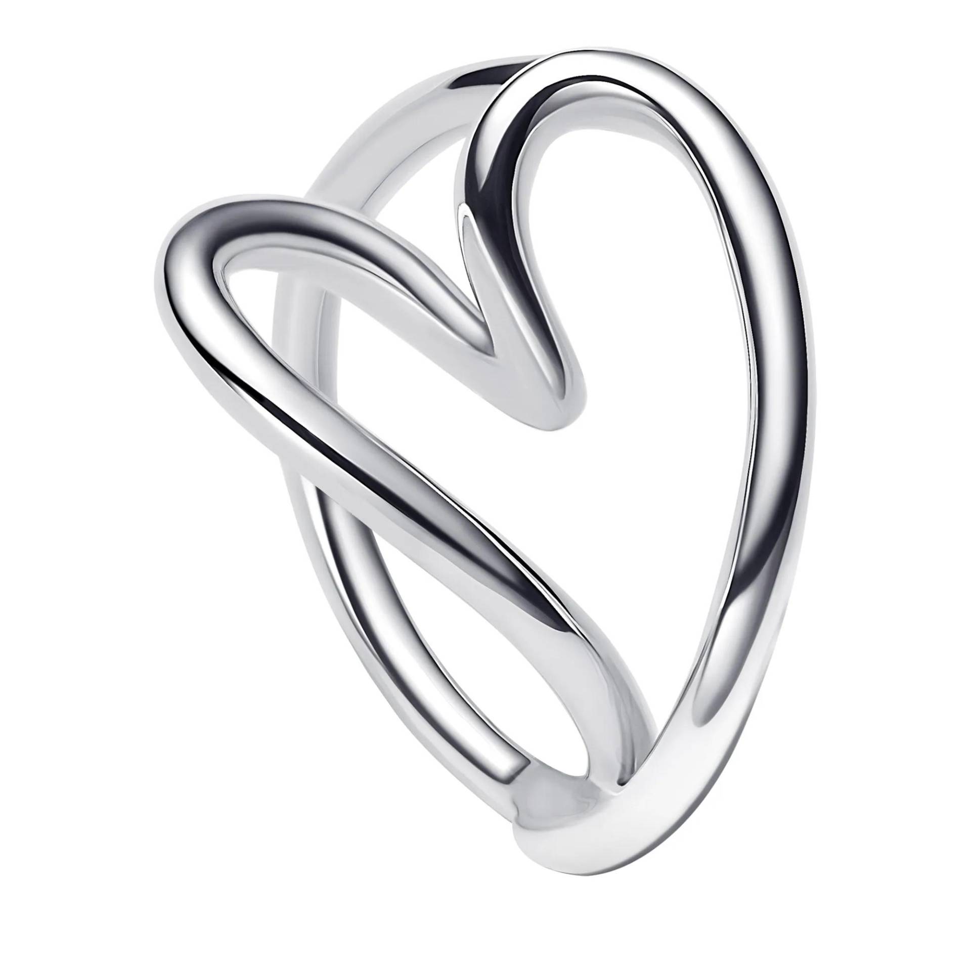 Pandora Armbanduhr - Organically Shaped Heart Ring - Gr. 52 - in Silber - für Damen von Pandora