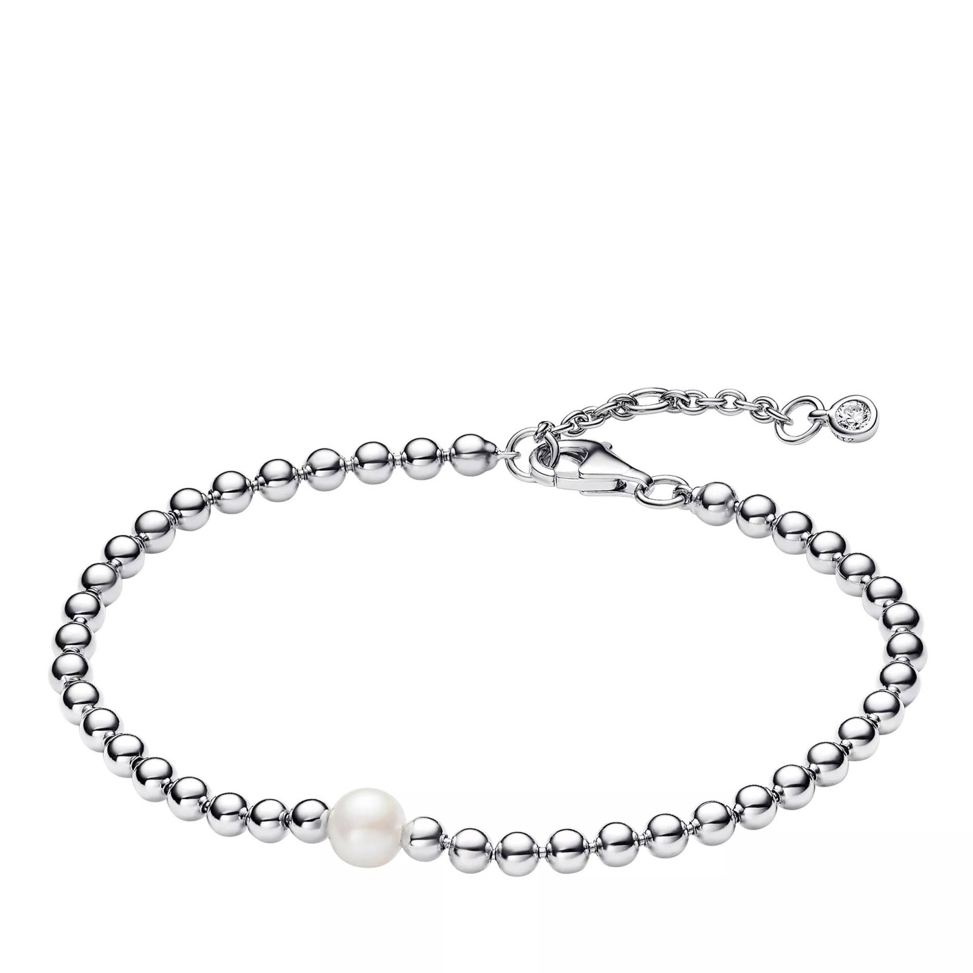 Pandora Armbanduhr - Behandelte Süßwasserzuchtperle & Kugeln Armband - Gr. 16 - in Silber - für Damen von Pandora