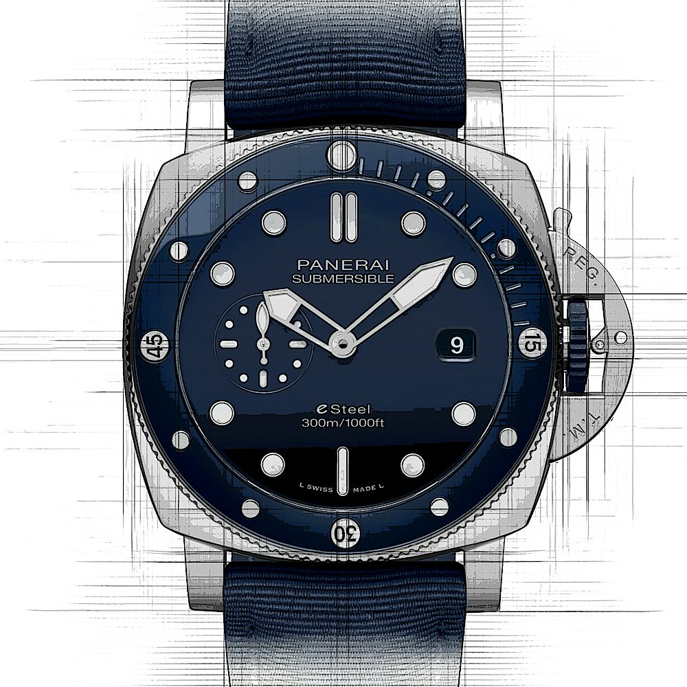 Panerai Submersible QuarantaQuattro ESteel™ Blu Profondo von Panerai