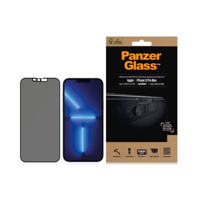 PanzerGlass Displayschutzfolie »CamSlider Privacy Glas iPhone 13 Pro Max, E2E« von PanzerGlass